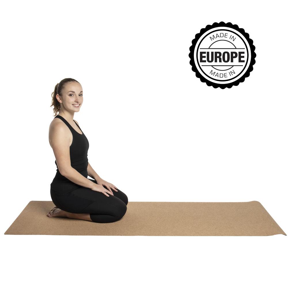 Yogamatte Kork natur + Naturlatex - ´Made in Europe´
