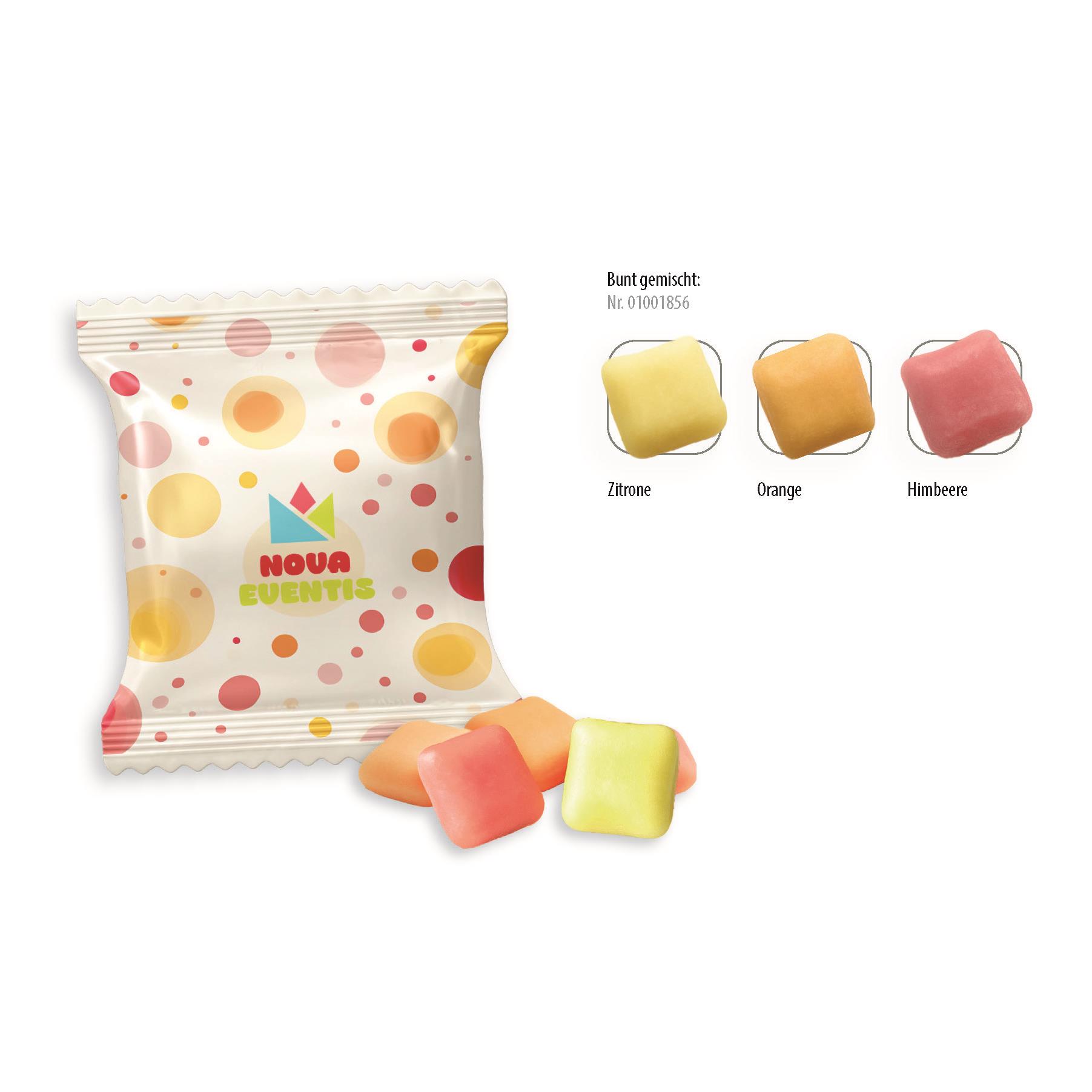 Kaubonbons Fruchtmix Werbetüte,   5 Stück, Inhalt: Kaubonbons Fruchtmix