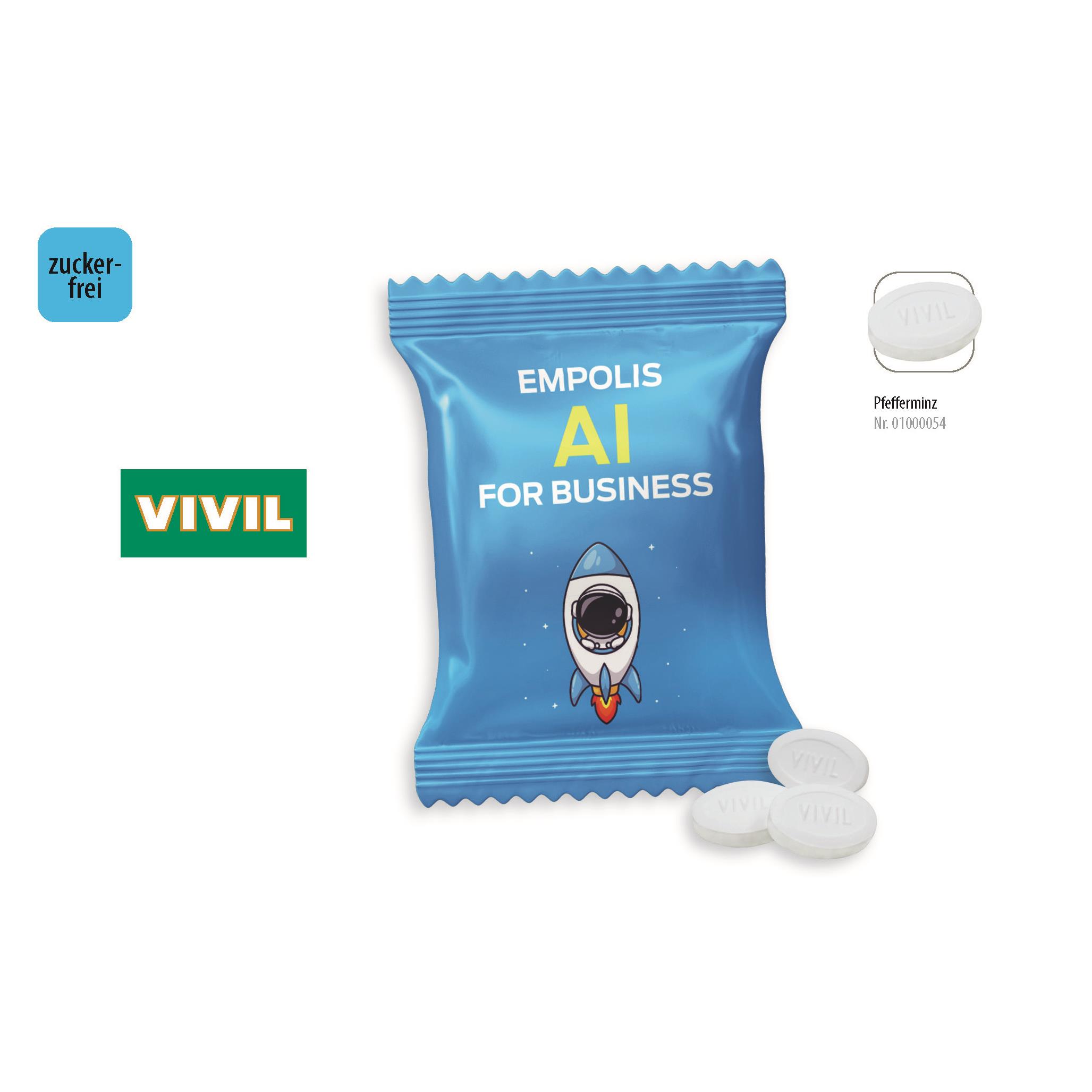VIVIL Extra Strong zuckerfrei 10 g Werbetüte,   10 g, Inhalt: VIVIL Extra Strong, zuckerfrei