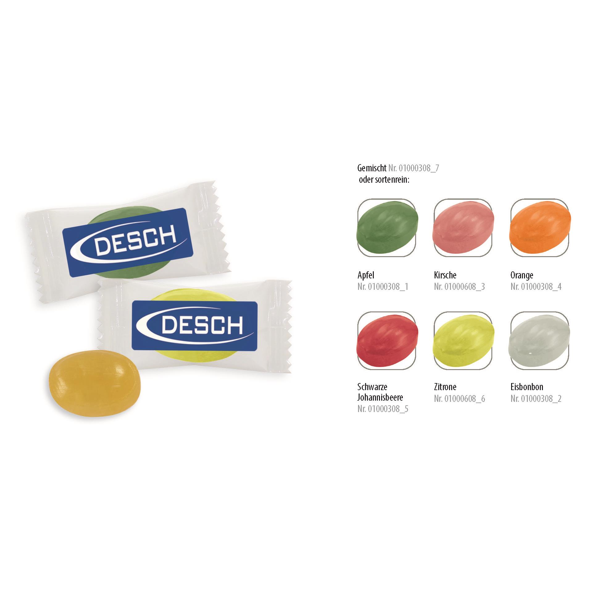 Bonbon Flowpack,   1 Stück, Inhalt: Bonbon Schwarze Johannisbeere