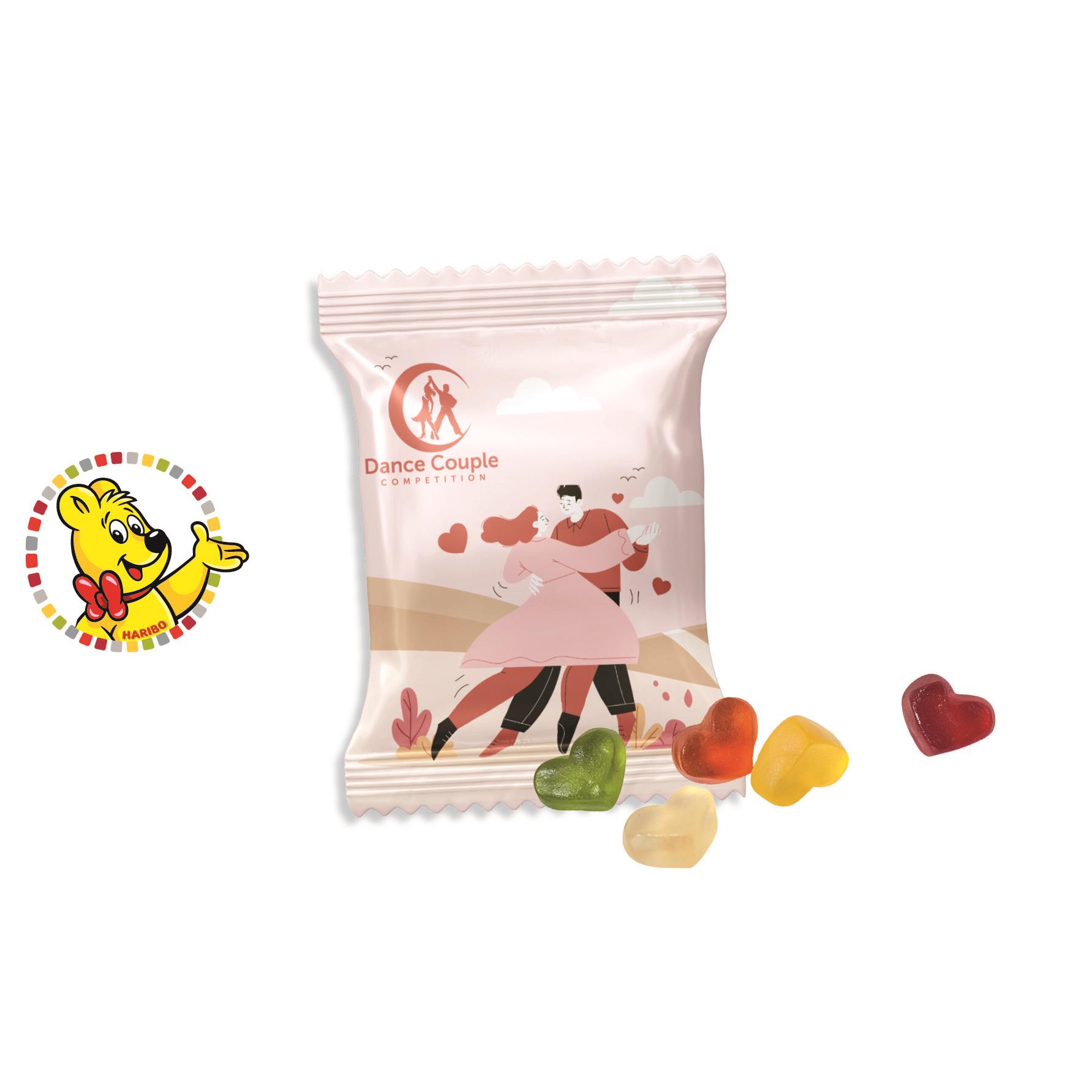 HARIBO Standardformen Werbetüte,   6,5 g, Inhalt: HARIBO Herzen bunt gemischt