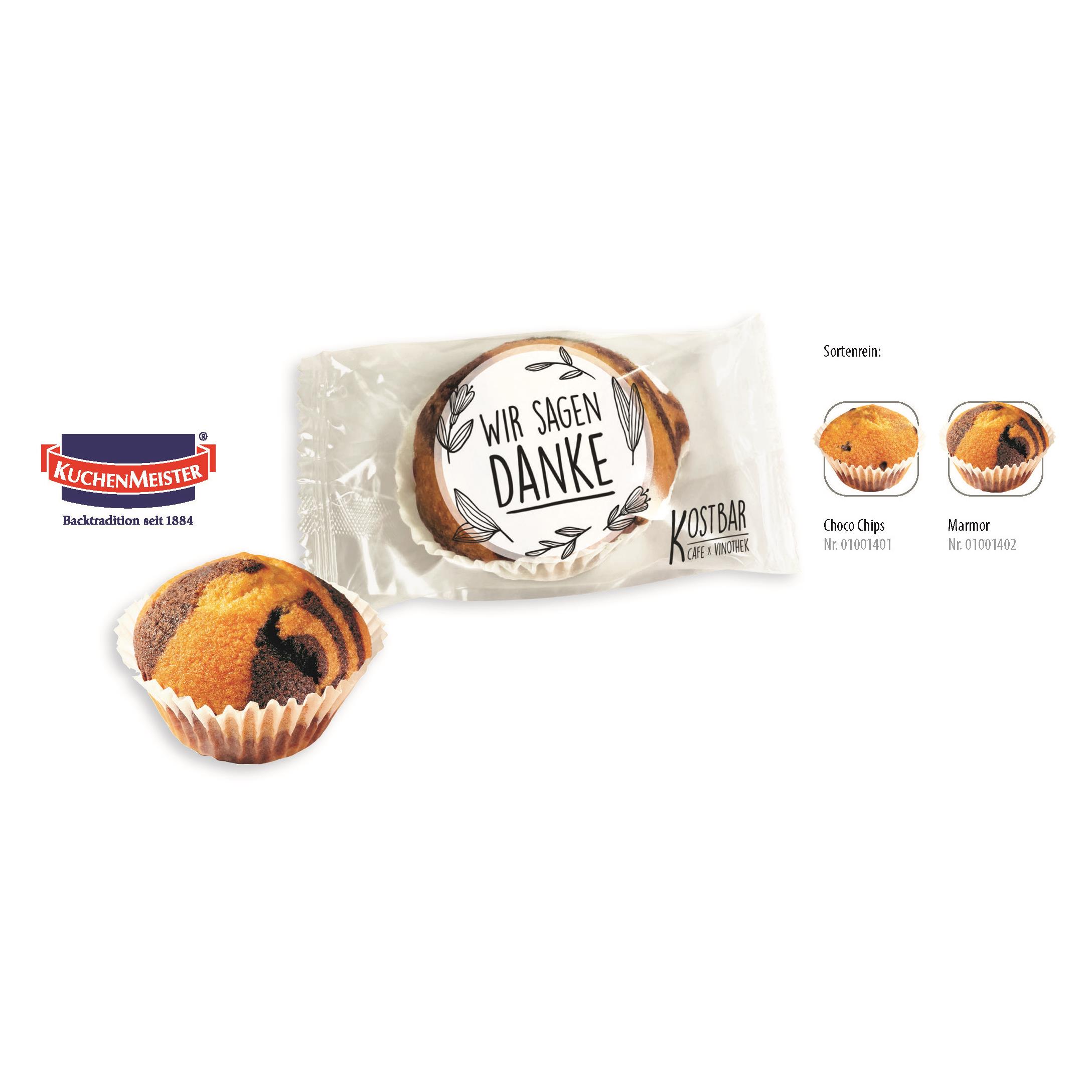 Mini Muffin im Flowpack,   1 Stück, Inhalt: Mini Muffin Choco Chips