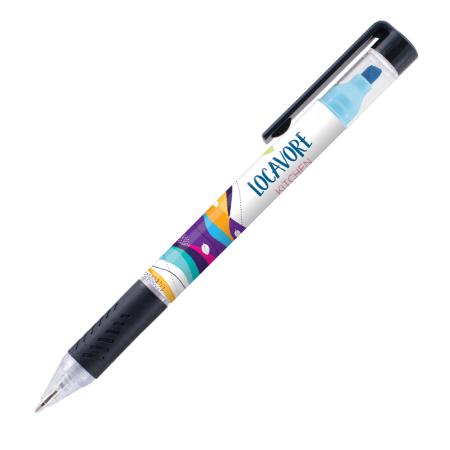 DELOS Kugelschreiber und Textmarker mit 4c-Druck all-over