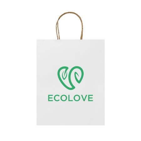 ARCE Ecru Papiertasche weiß und braun
