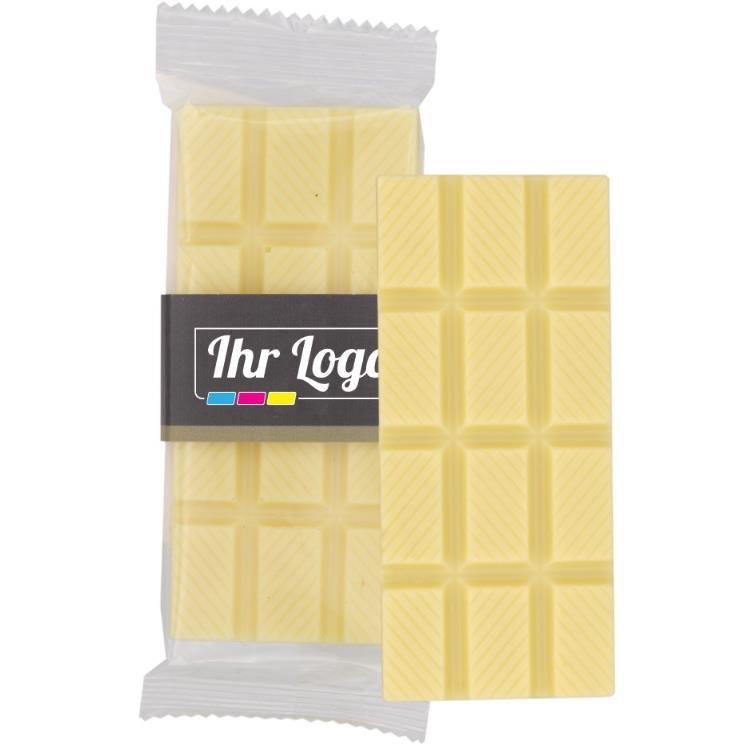 Schokoladentafel 50gr. Weiß mit Banderole