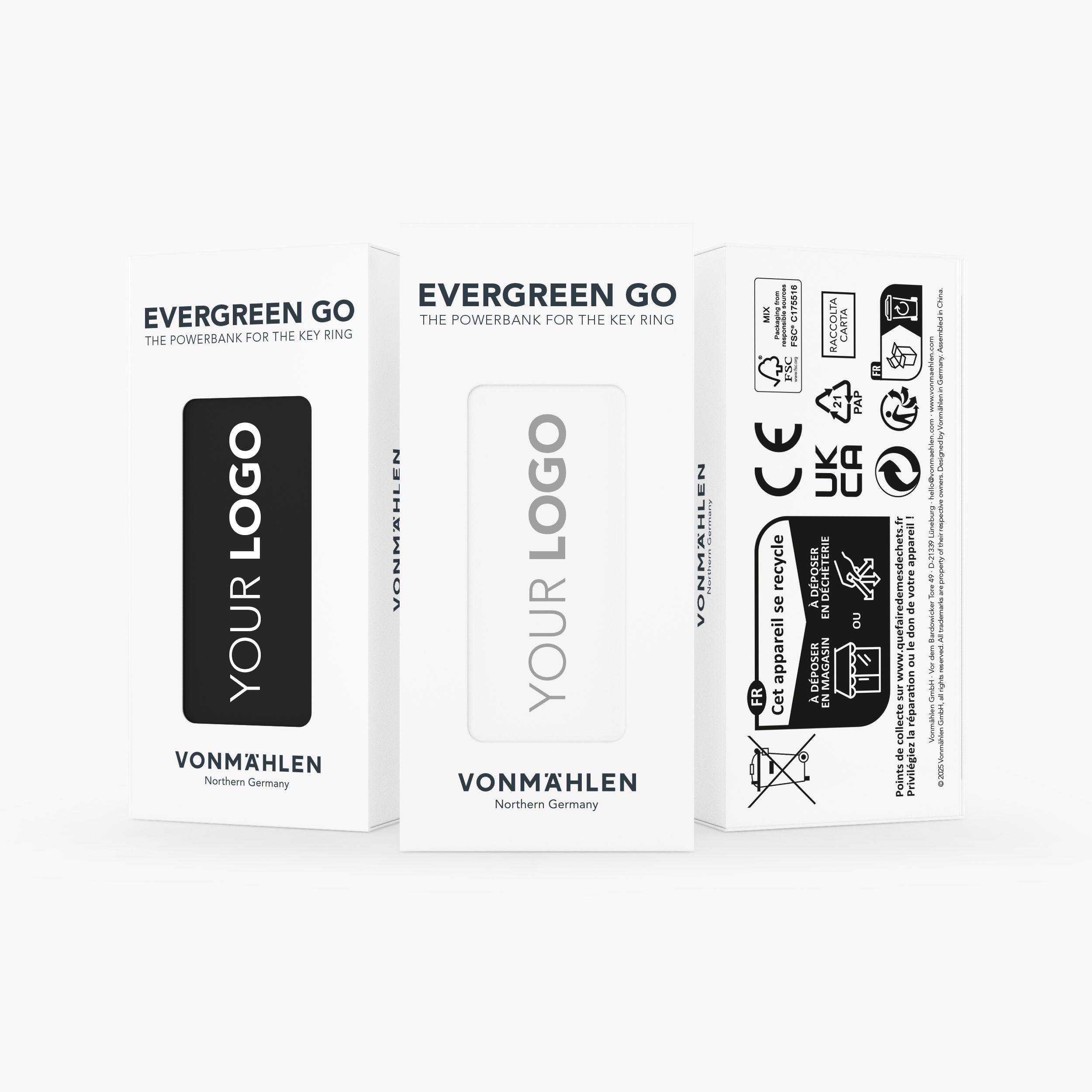 Evergreen Go - Die Notfall-Powerbank für den Schlüsselbund - Weiß