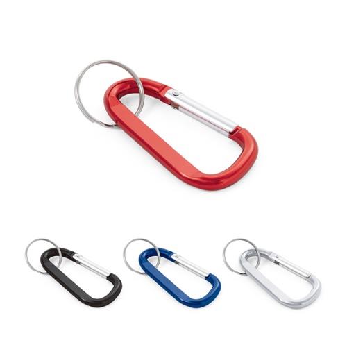 MATTHEW. Karabinerclip aus Aluminium mit Schlüsselring