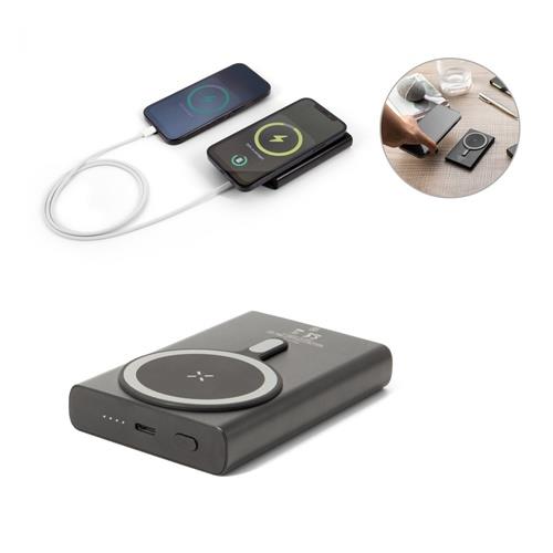 WRIGHT 10. Magnetische Powerbank mit Schnellladefunktion aus recyceltem Aluminium und recyceltem ABS, 10´000 mAh