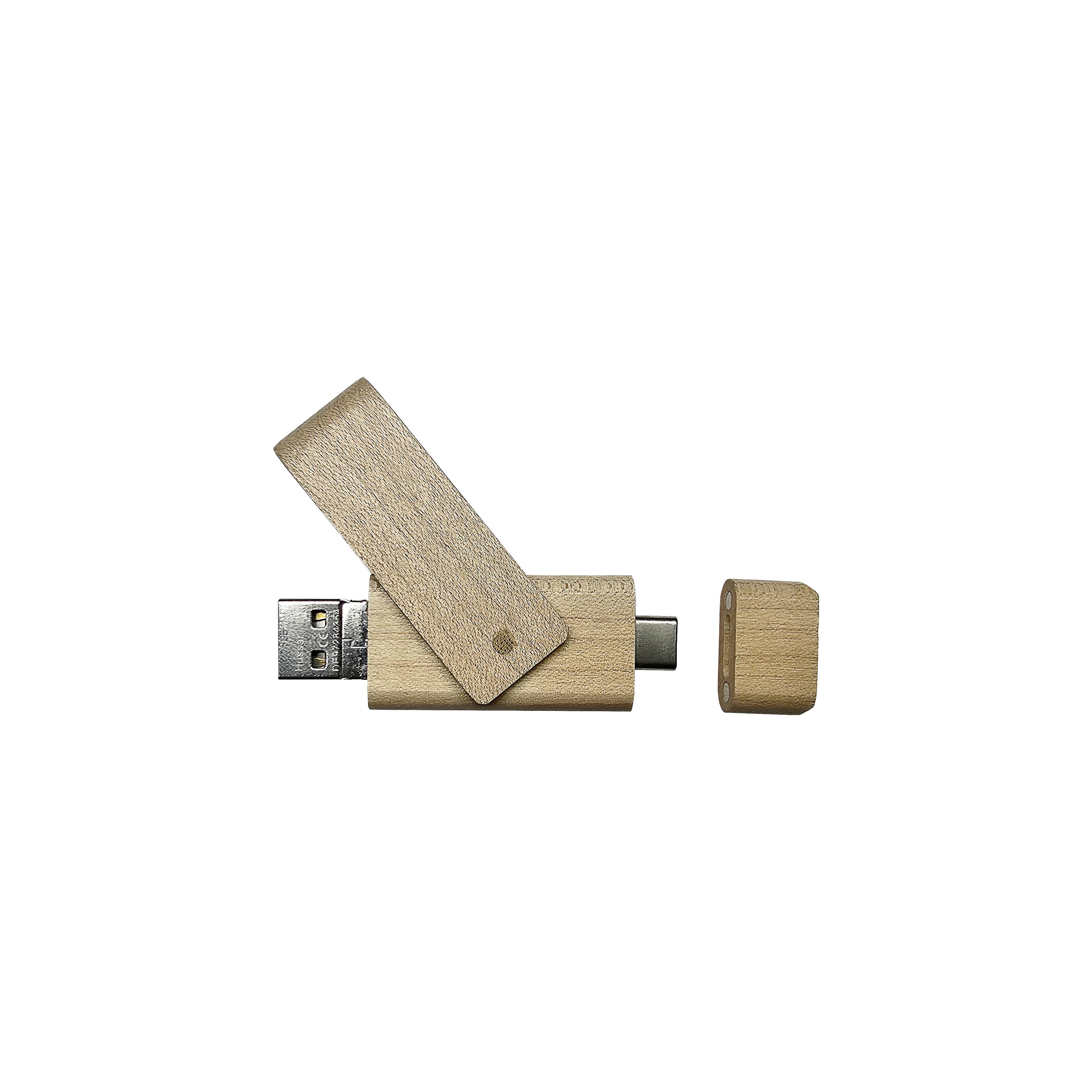 USB-Stick OTG H24 Typ C USB 2.0 Flash Disk   4 GB Ahorn