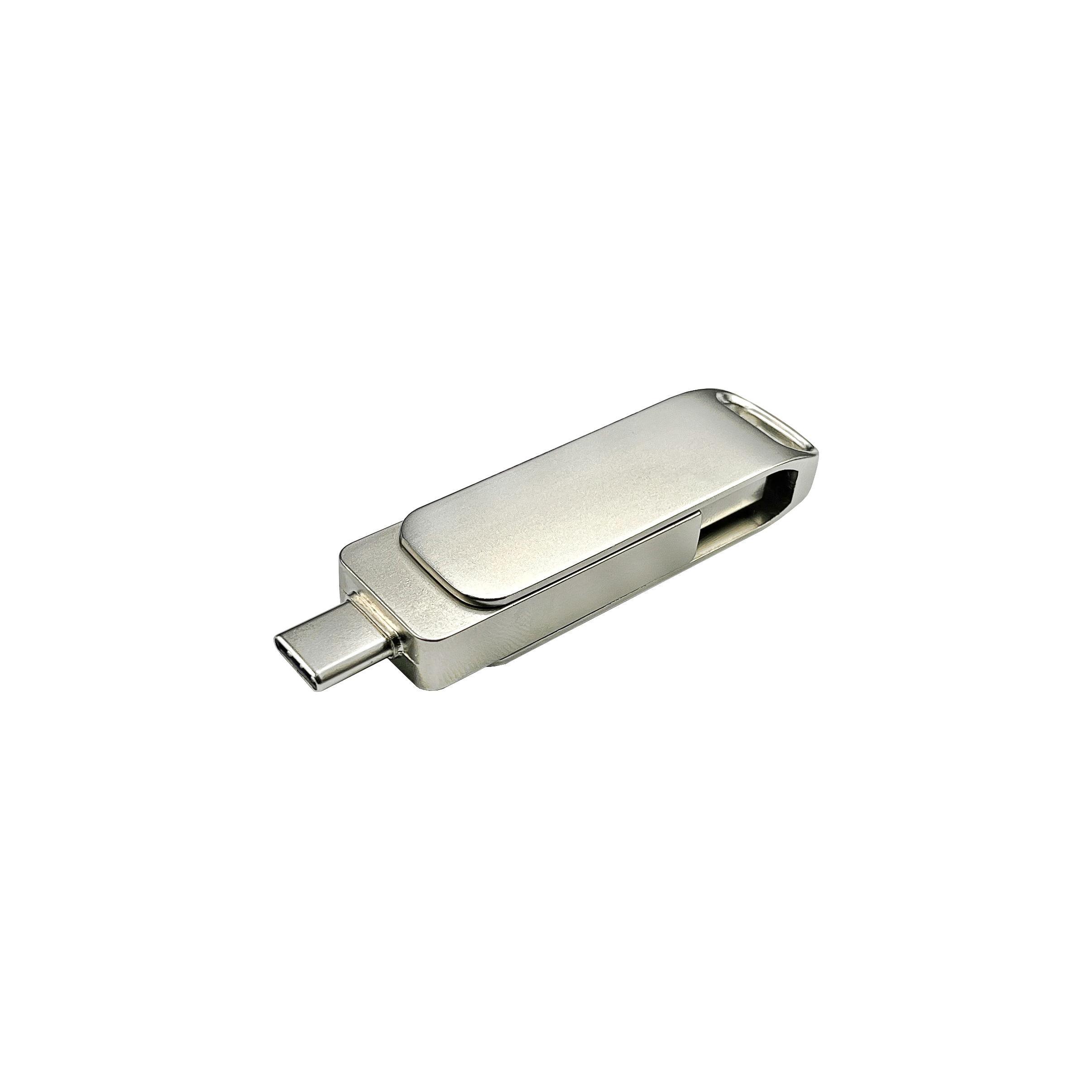 USB-Stick 2in1 OTG 11 USB 2.0 Flash Disk   4 GB Silber