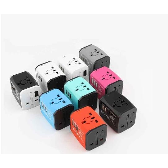 Weltreiseadapter 02 Grau/Schwarz