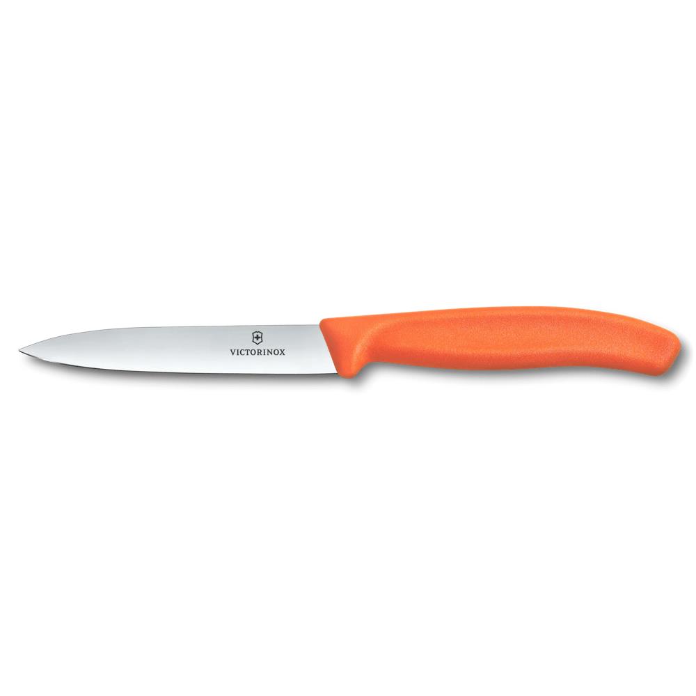 Swiss Classic, Gemüsemesser, 10cm, gerade, Mittelspitz, orange