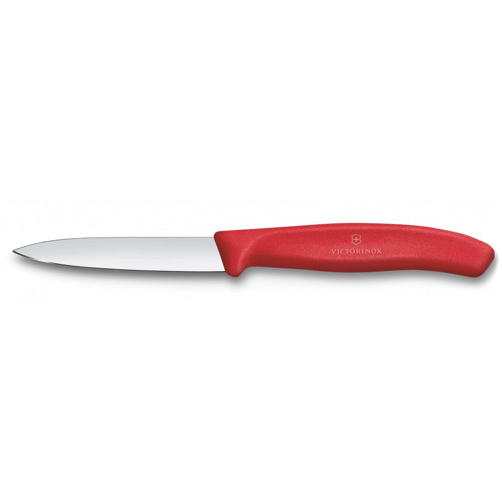 Swiss Classic, Gemüsemesser, 8cm, gerade, Mittelspitz, rot