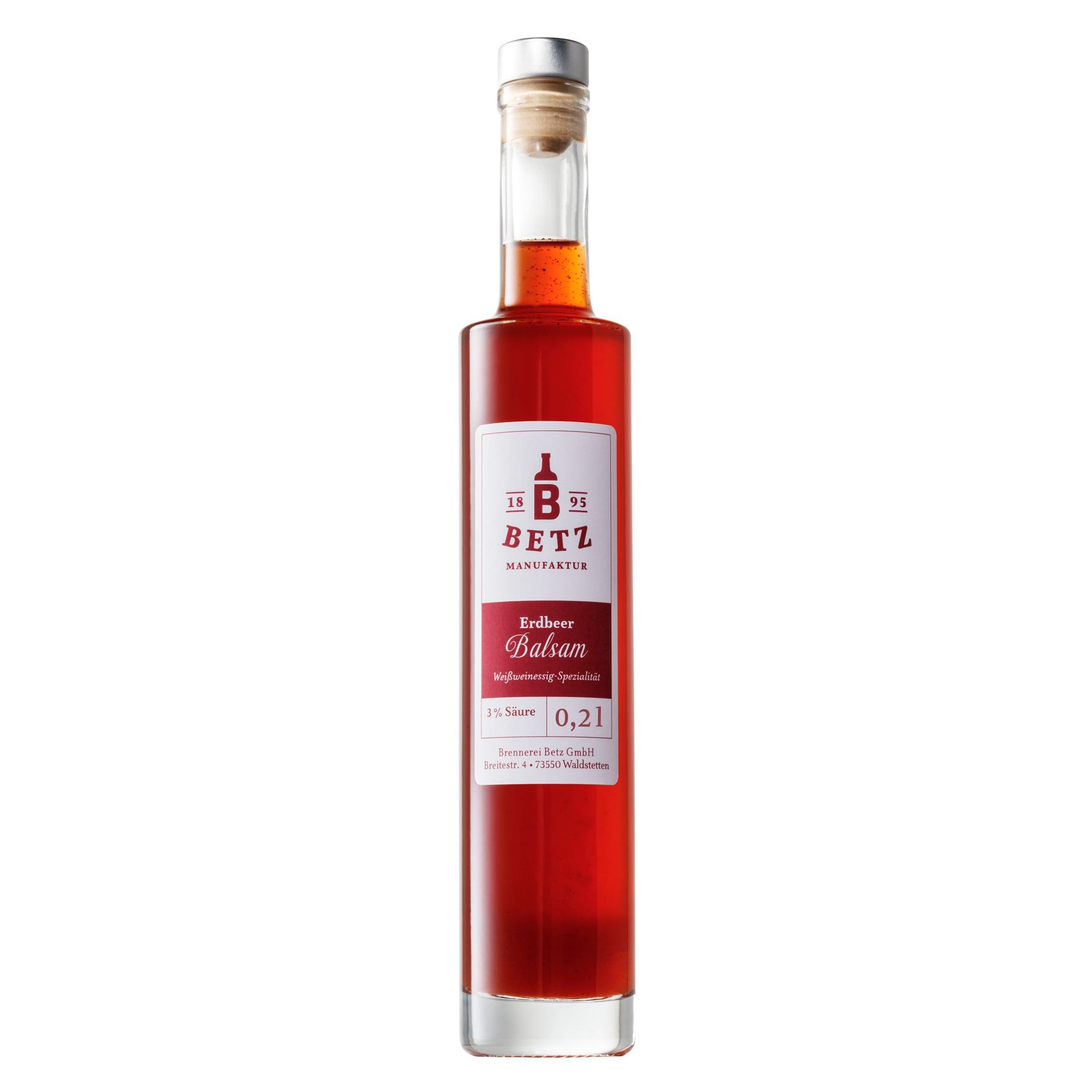 Erdbeer Balsam 0,2 l in Flasche Atlantis, 3 % Säure