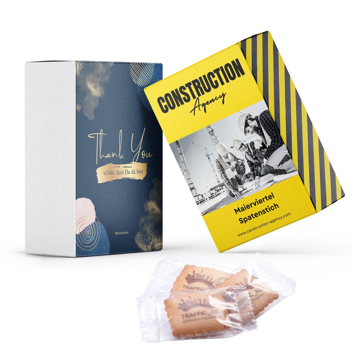15 BUTTERKEKSE IN EDLER GESCHENKBOX (Kartonage bedruckt)
